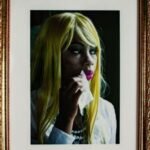 White face and blonde hair