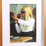 White face and blonde hair