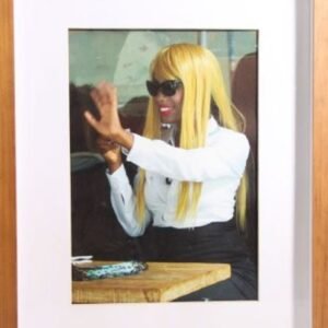 White face and blonde hair